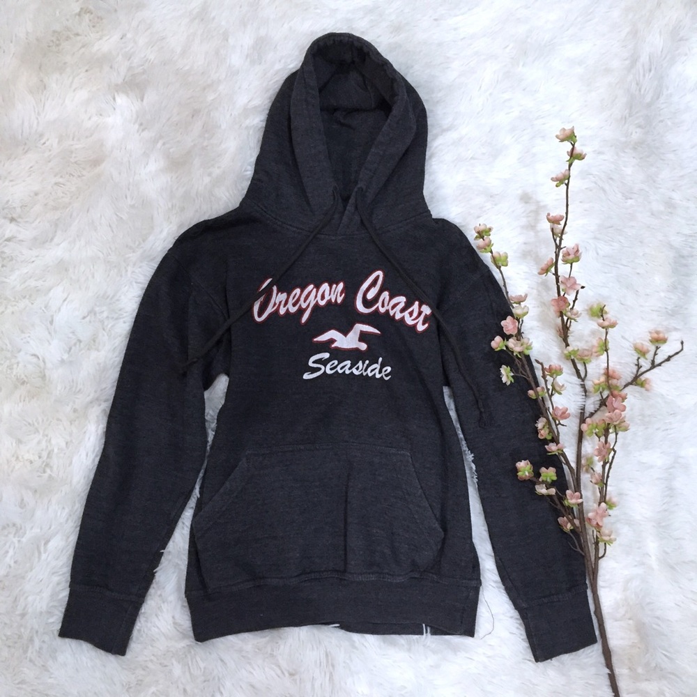 Oregon Coast Seaside Grey Hoodie SZ S